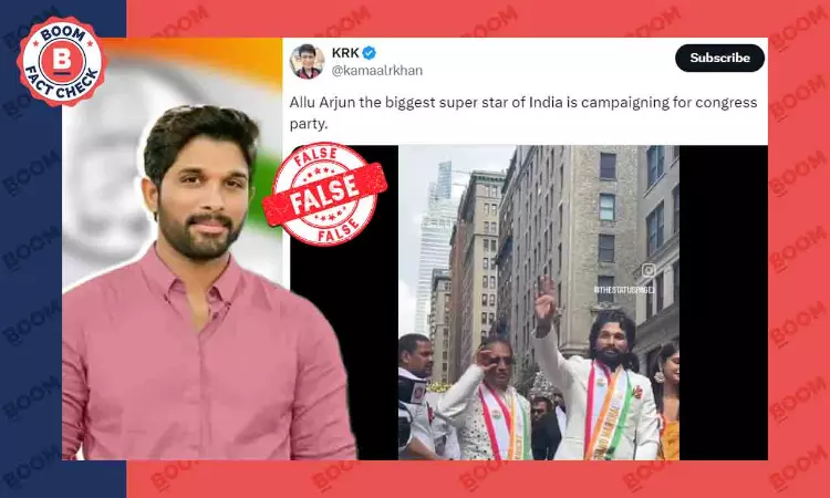 Video Does Not Show Allu Arjun Campaigning In Support Of Congress