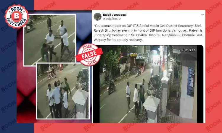 Old Video Of BJP Worker Thrashed In Chennai Peddled As Recent