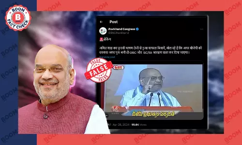 Video Of Amit Shah Promising To Scrap SC/ST/OBC Reservation Is Doctored