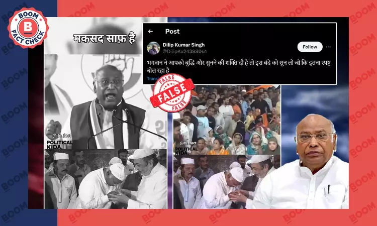 Cropped Video Of Kharge Peddled As Admission Of Wealth Distribution Plan