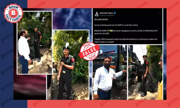 Old Video Peddled As Indian Army Personnel Forcing People To Vote For BJP