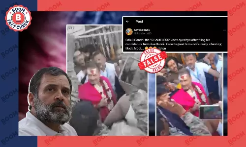 Old Video Viral Claiming Rahul Gandhi Visited Ayodhya Post Filing Nomination