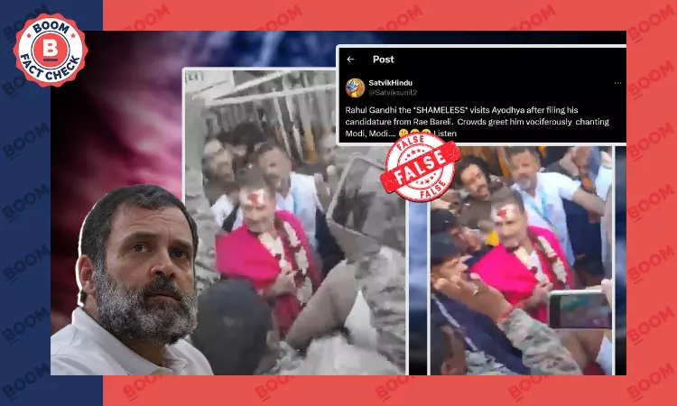 Old Video Viral Claiming Rahul Gandhi Visited Ayodhya Post Filing Nomination