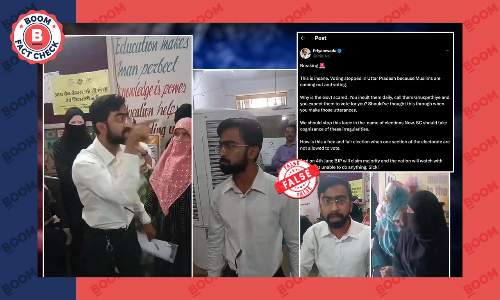 Video Of Man Alleging Voter Manipulation In Bhopal Falsely Shared As UP
