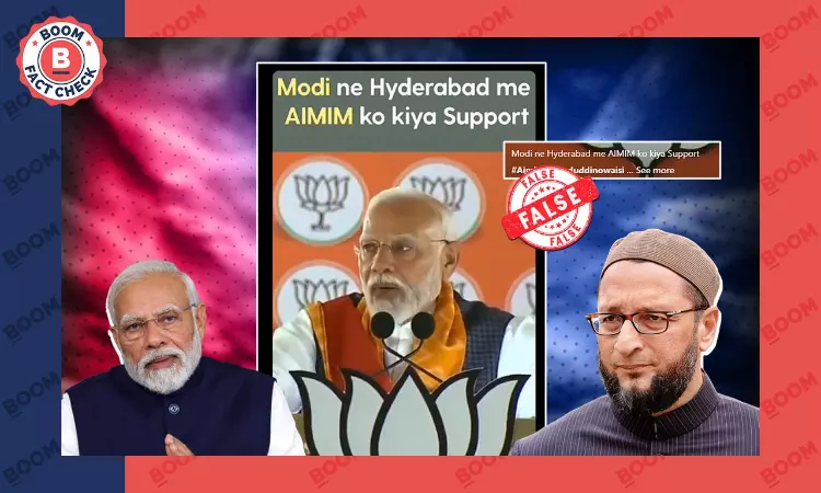 Edited Video Peddled As Modi Supporting AIMIM in Telangana