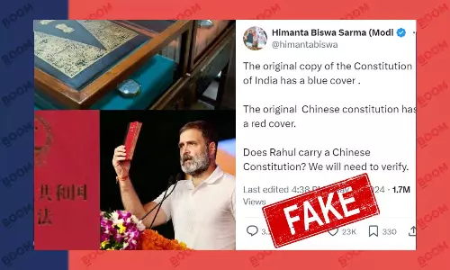 Rahul Gandhi Carrying Chinese Constitution? Assam CM Misleads