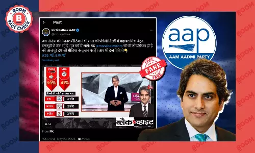 Video of Sudhir Chaudhary Predicting AAP Win In West Delhi Is A Voice Clone