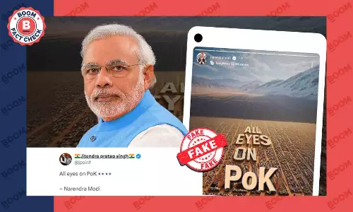 No, Narendra Modi Did Not Post All Eyes On PoK Instagram Story
