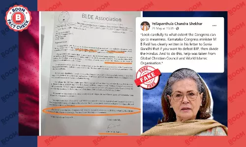 Fake Letter To Sonia Gandhi On Dividing Hindus In Karnataka Revived