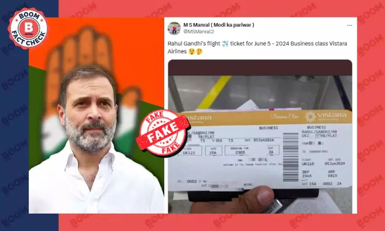 Morphed Boarding Pass Viral As Rahul Gandhi Leaving For Thailand Post Polls