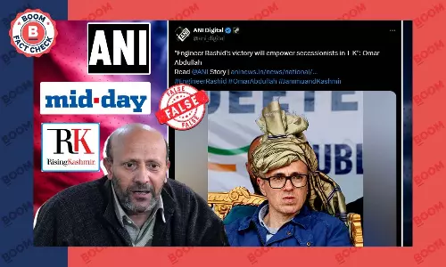 News Outlets Misreport Op-ed On Engineer Rashid As Omar Abdullah Quote