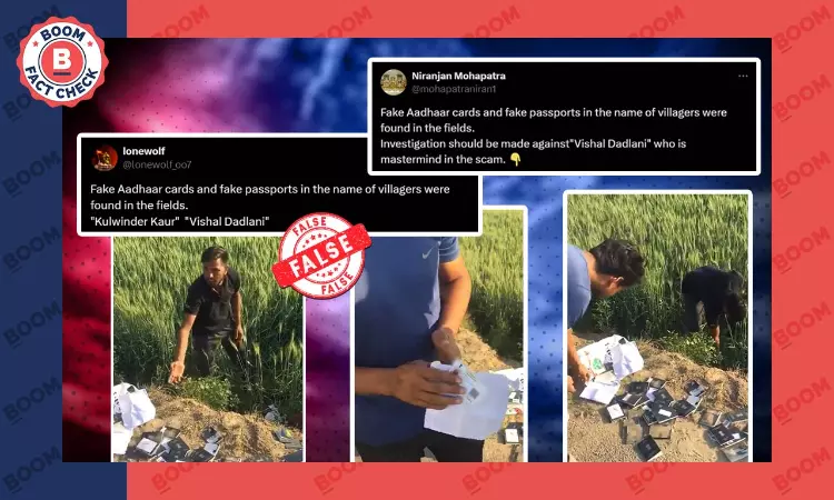 Old Video of Passports Recovered From Haryana Field Peddled As Recent