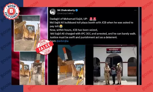 Video Of JCB Driver Bulldozing Toll Plaza Viral With Communal Spin
