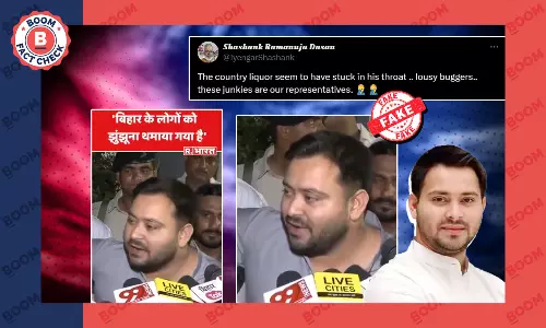 Altered Video Peddled As Drunk Tejashwi Yadav Speaking To Reporters