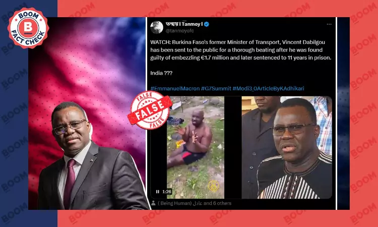 Video Does Not Show Burkina Fasos Former Minister Thrashed By Public