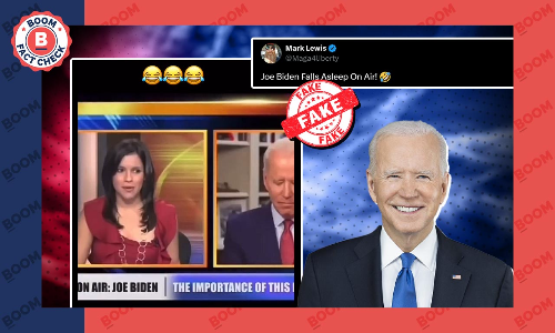 Doctored Video Peddled As US President Joe Biden Asleep During TV Interview