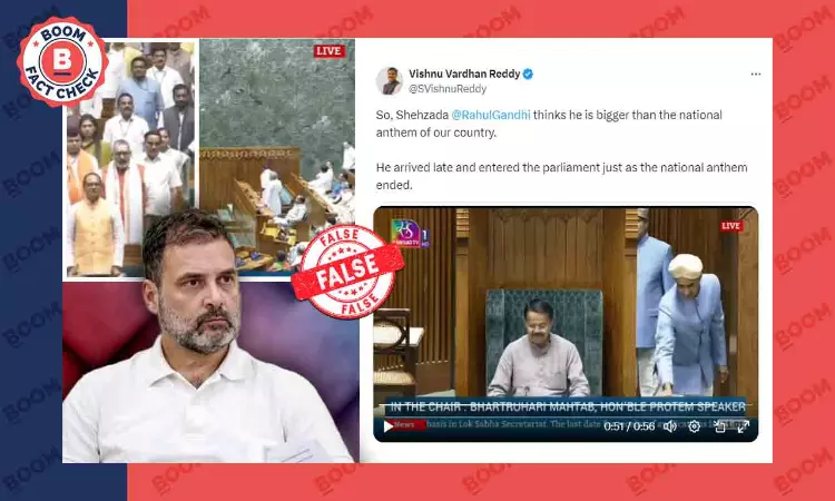 Did Rahul Gandhi Skip National Anthem In Parliament? A FactCheck