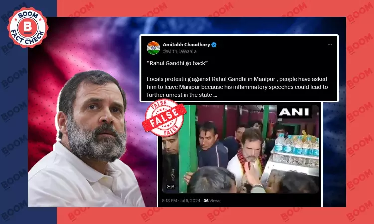 Old Video Of Go Back Slogans At Rahul Gandhi In Assam Peddled As Manipur