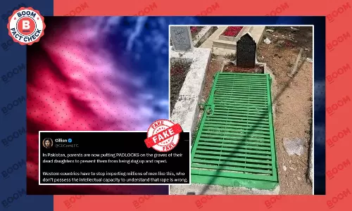 Picture Of Locked Grave Viral With False Necrophilia In Pakistan Claim