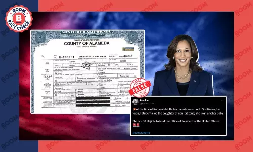Viral Claim Questioning Kamala Harris’ Presidential Eligibility Is False