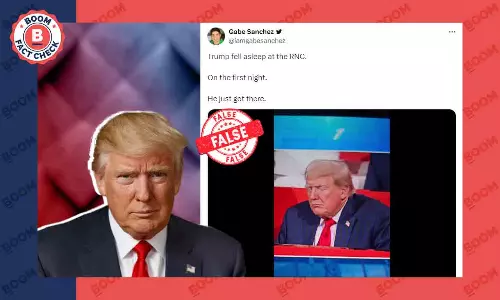 False Claim Of Trump Dozing Off At Republican Convention Peddled On X