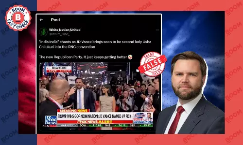 Viral Claim Of Pro-India Chants Greeting JD Vance and Wife Usha Is False