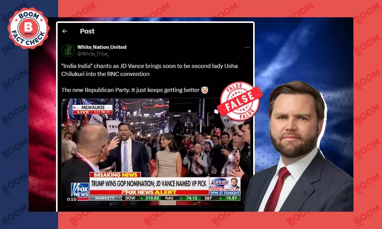 Viral Claim Of Pro-India Chants Greeting JD Vance and Wife Usha Is False