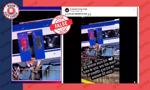 Video From Chile Falsely Shared As Vande Bharat Accident In India