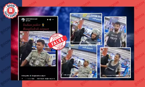 Video Of Bangladeshs Airport Armed Police Peddled As Indian Security Forces