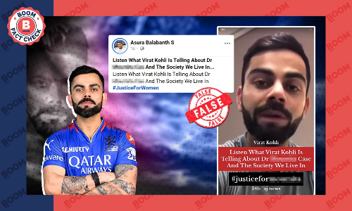 No, This Video Does Not Show Kohli Condemning Kolkata Docs Rape-Murder