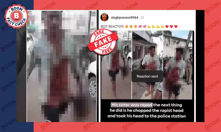 Old Video Of Karnataka Man Carrying Severed Head Revived With False Claim