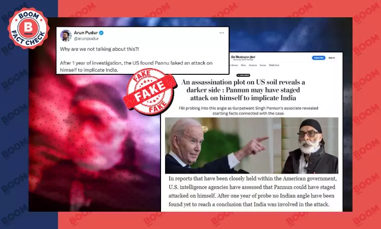 The Washington Post Screenshot Claiming Pannun Staged Attack On Self Is Fake