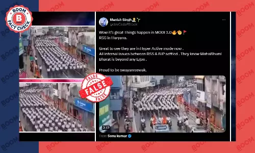 Old Video From Kerala Viral As Pre Poll RSS March In Haryana