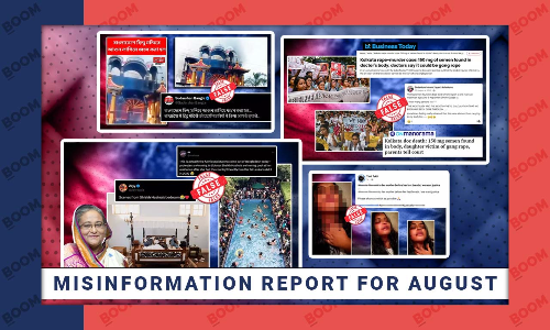 Misinfo Report: False Claims on Bangladesh, Kolkata Case Dominate August