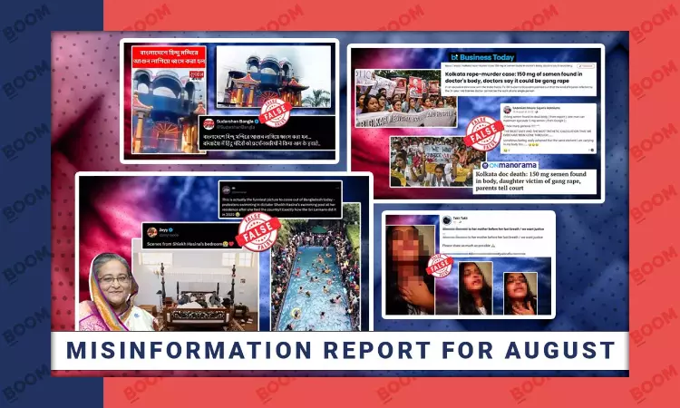 Misinfo Report: False Claims on Bangladesh, Kolkata Case Dominate August