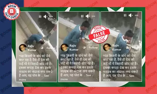 Video Of Youth Damaging Electric Pole Is From Pakistan, Not India