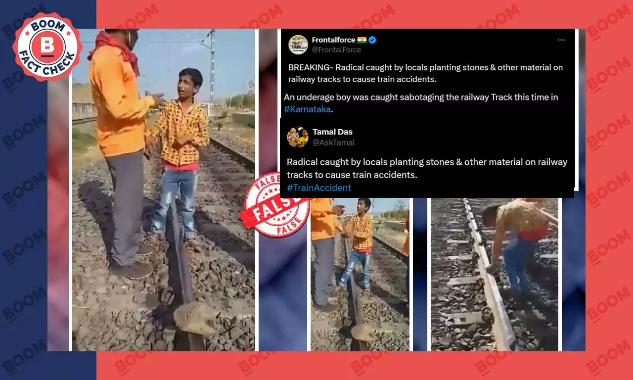 Old Video Of Boy Placing Stones On Rail Track Revived With Communal Claims