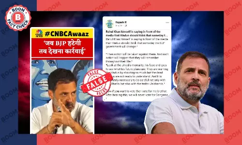 Cropped Video Falsely Shared As Rahul Gandhi Threatening Hindus