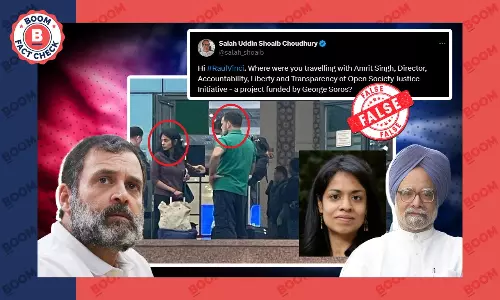 No, This Is Not A Photo Of Rahul Gandhi With Manmohan Singhs Daughter Amrit Singh