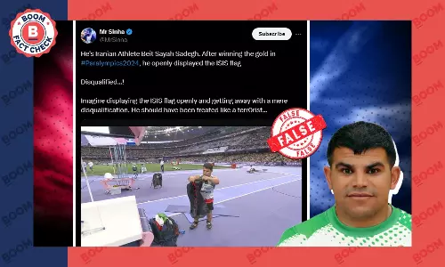 Photo Of Iranian Paralympian Waving Religious Flag Falsely Viral As ISIS flag