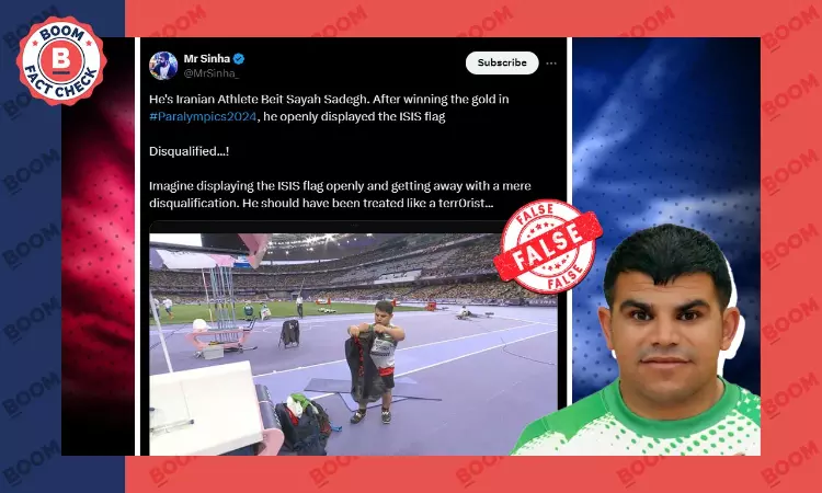 Photo Of Iranian Paralympian Waving Religious Flag Falsely Viral As ISIS flag