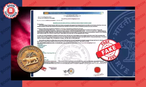 Image Claiming The RBI Is Promising ₹4.59 Crores In Pounds Is A Scam