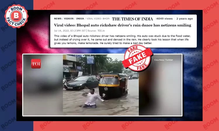 Video Of Man Dancing In Waterlogged Street Is from Gujarat