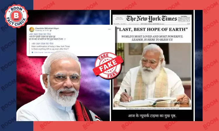 No, The New York Times Did Not Call PM Modi Last, Best Hope Of Earth