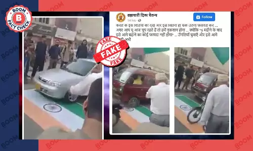 Video From Pakistan Of Tricolour Being Desecrated Falsely Shared As India