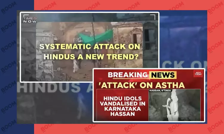 Hindus Broke Idols In Karnataka Temple; TV Channels Let Muslims Be Blamed