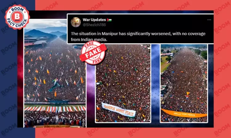 AI-Generated Visuals Falsely Shared As Massive Rallies For Peace In Manipur