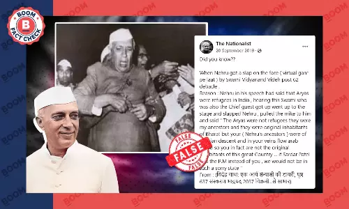 Was Jawaharlal Nehru Slapped For Saying Aryans Were Refugees? A FactCheck: