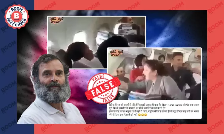 No, This Video Does Not Show A Kashmiri Pandit Chastising Rahul Gandhi On A Flight