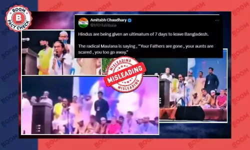 Bangladeshi Activists Speech Cropped And Shared With Communal Claim